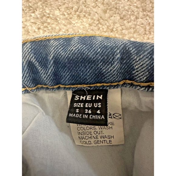 SHEIN Women’s Blue Denim Midi Skirt Size Small US4 High Waist 5 Pocket Casual - Picture 3 of 8